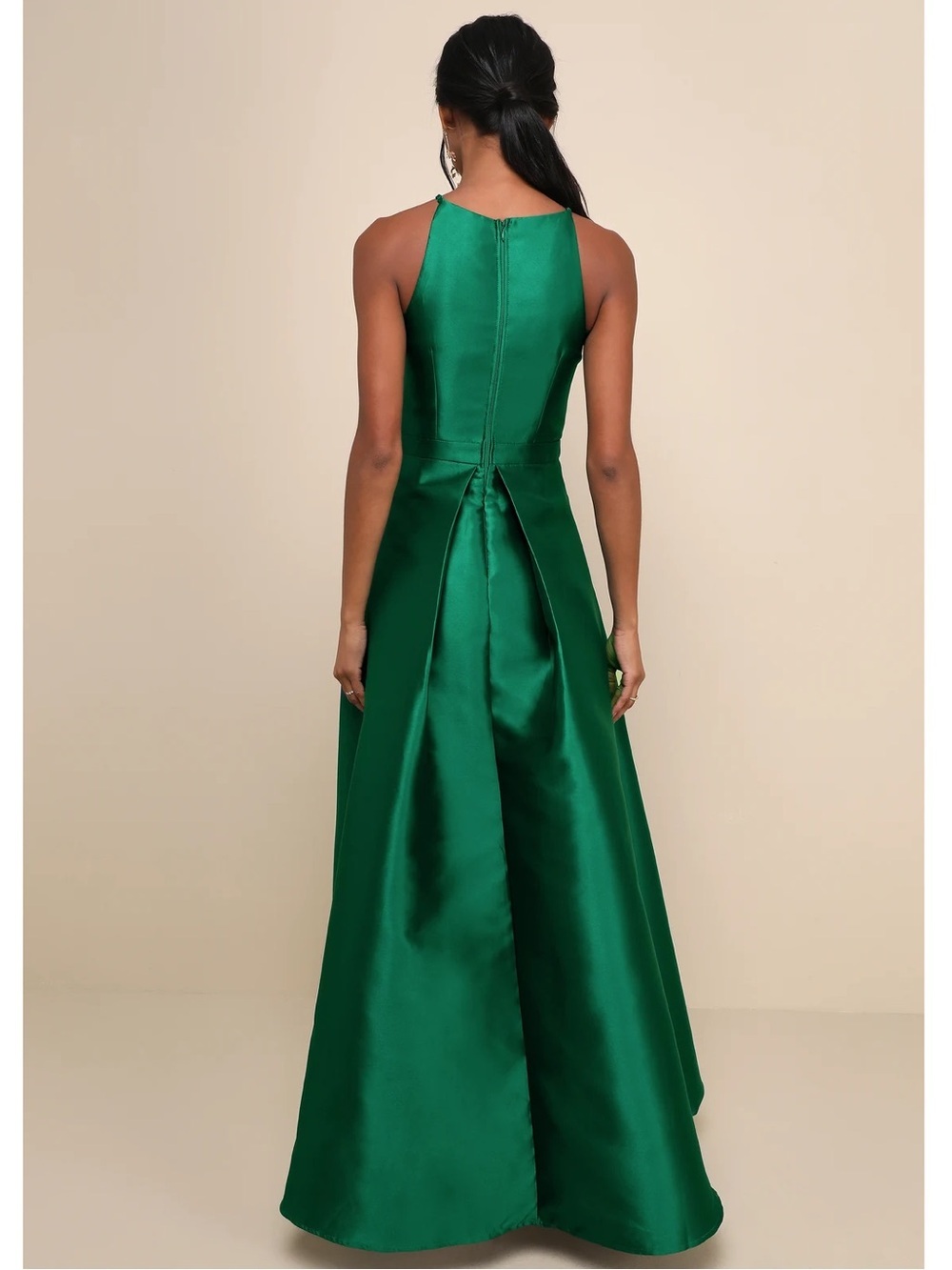NWT Lulu’s Broadway Show Emerald Green High-Low Maxi Gown Dress M & XL 882102 - Picture 6 of 15